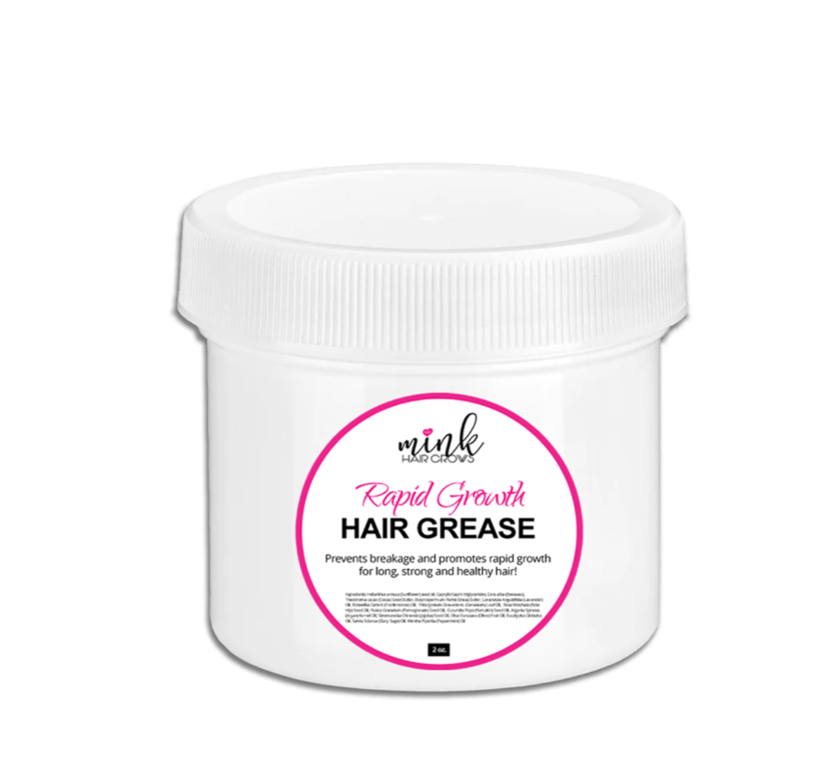 Rapid Growth Hair Grease white jar with pink label